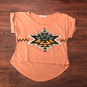 Crop Top With Tribal Design Size S